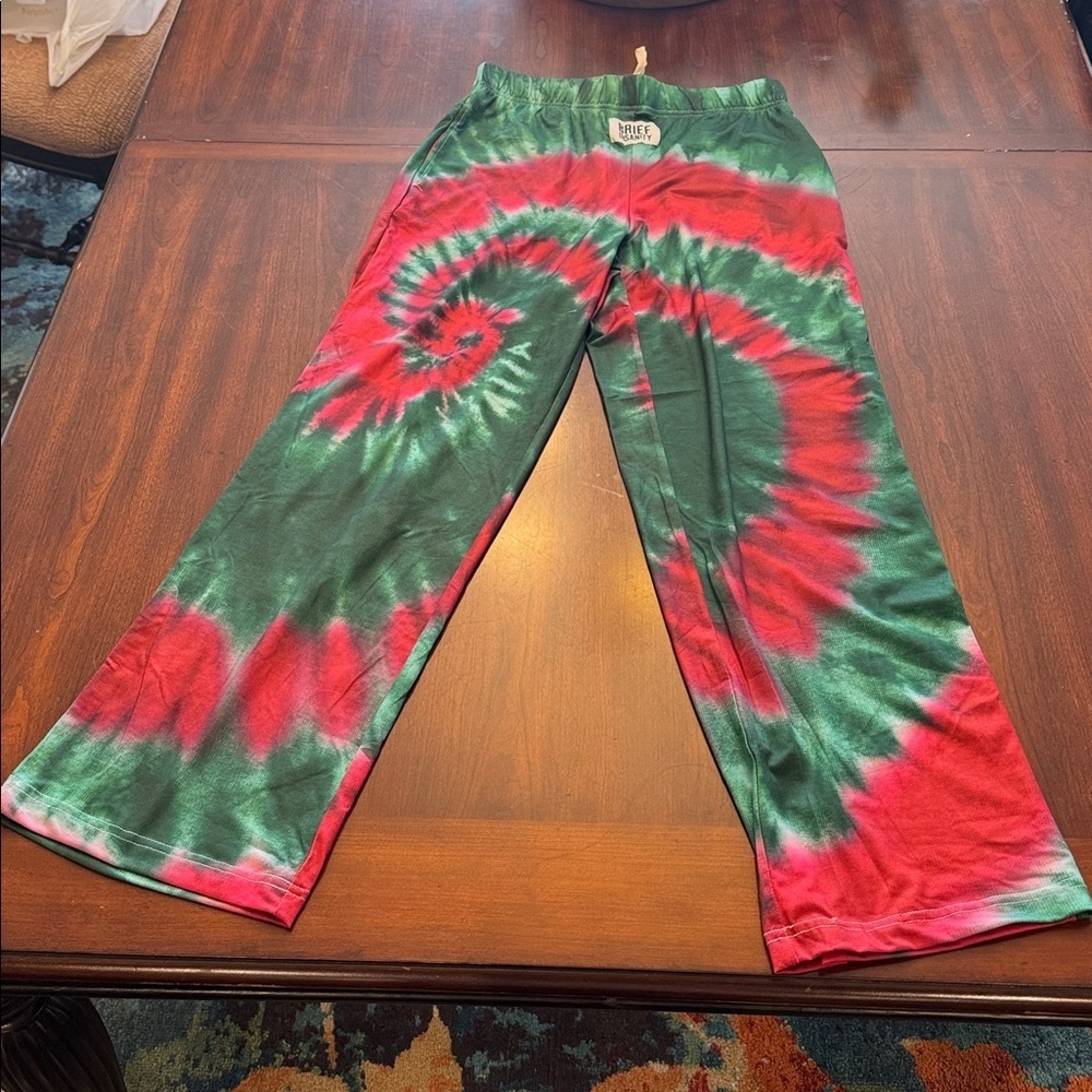 Brief Insanity Tie-Dye Joggers In Red And Green — image 2 of 8